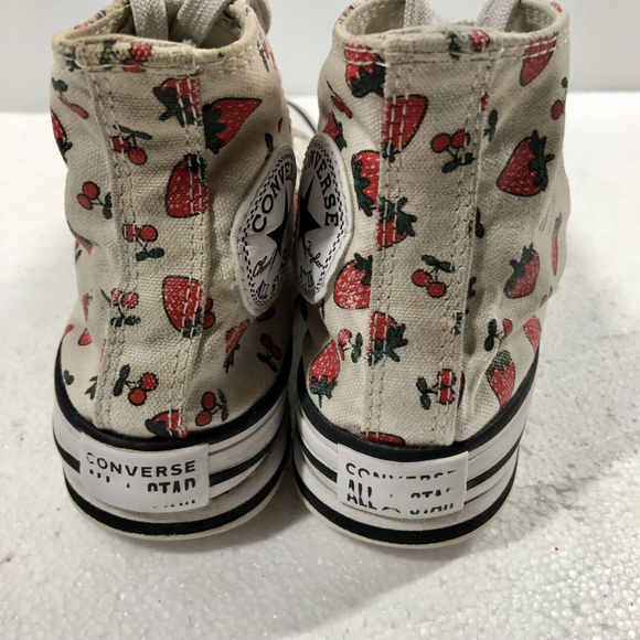 Converse Chuck Taylor All Star Platform Eva Hi Strawberry AOP Girls SZ 12.5 - Picture 10 of 12